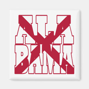 Imã Texto de bandeira do estado do Alabama