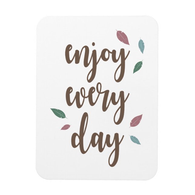 Ímã Texto de caligrafia de citação de motivação (Vertical)