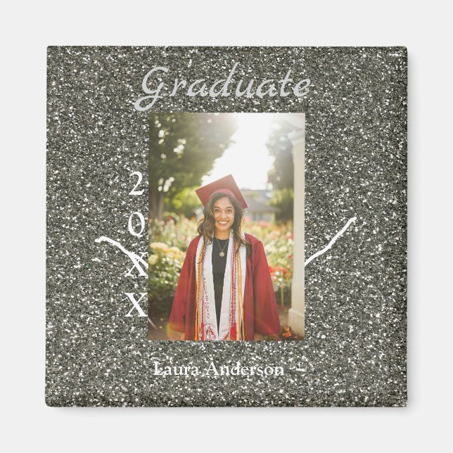 Imã Texto de classe de nome de adição de graduação de  (Frente)