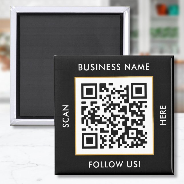 Imã Texto de código QR personalizado Modelo branco pre (Criador carregado)