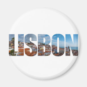 Imã Texto de Lisboa composto pela vista panorâmica da