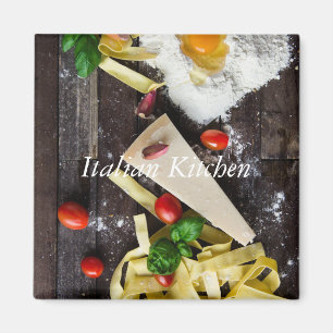 Imã Texto de Personalização da Comida Italiana