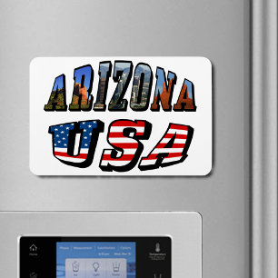 Ímã Texto de Sinalizador de Imagem de Arizona e EUA