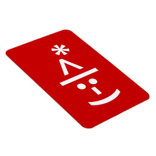 Ímã Texto do Elf Emoticon Xmas ASCII