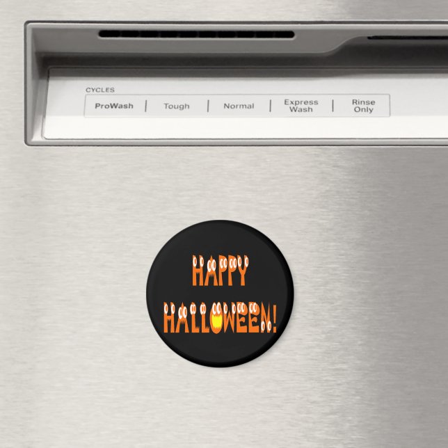 Imã Texto do Esquadrão do Halloween (In Situ (Dishwasher))