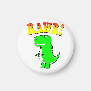 Imã Texto do Groovy T-Rex T-Rex Bonito e Irritado