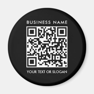 Imã Texto do logotipo de código QR da empresa personal