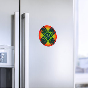 Imã Texto do Rico do pai laranja e amarelo