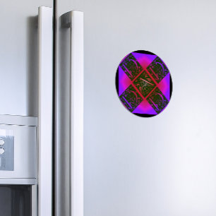 Imã Texto do Rico Roxo e Azul