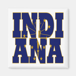 Imã Texto do sinalizador do estado de Indiana