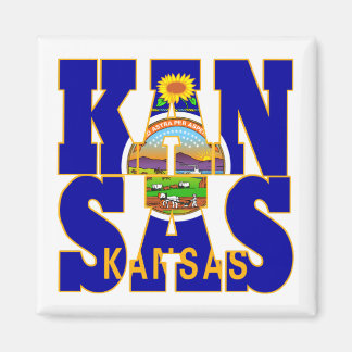 Imã Texto do sinalizador do estado do Kansas