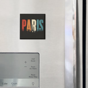 Imã Texto e Silhueta de Paris
