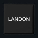 Imã Texto Editável Moderno | Preto e branco<br><div class="desc">Aspecto minimalista editável,  edite como quiser!</div>