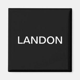 Imã Texto Editável Moderno   Preto e branco