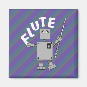 Imã Texto Flute Robot