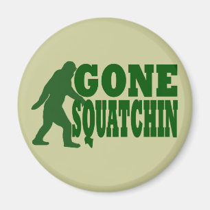 Imã Texto ido verde do slogan do squatchin