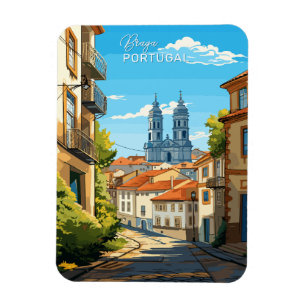Ímã Texto Personalizado Braga Portugal