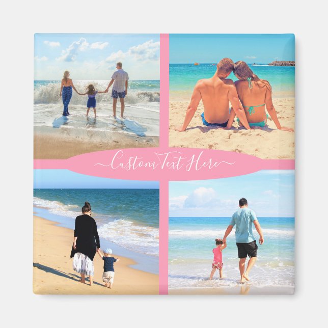 Imã Texto Personalizado de Amor Personalizado da Famíl (Frente)