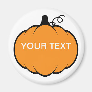 Imã Texto Personalizado de Desenho de Pumpkin da Estaç