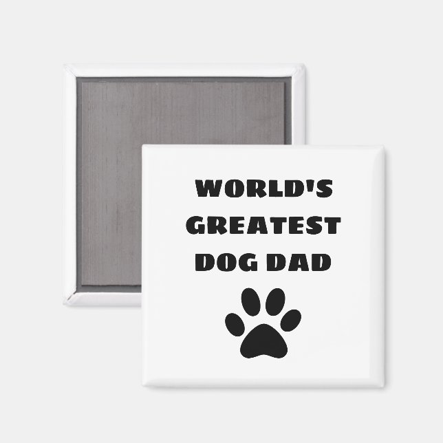 Imã Texto Personalizado do Maior Pai de Cachorro do Mu (Front/Back)