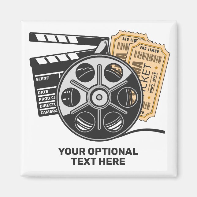 Imã Texto personalizado e filme colorido (Frente)