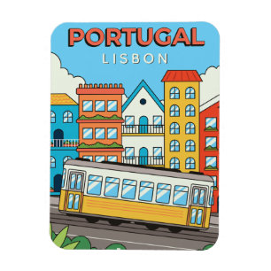 Ímã Texto personalizado Lisboa Portugal
