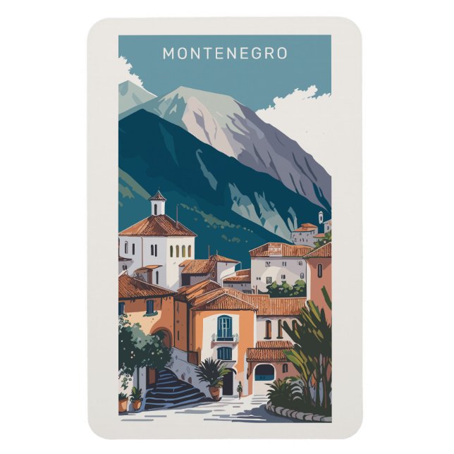 Ímã Texto Personalizado Montenegro (Vertical)