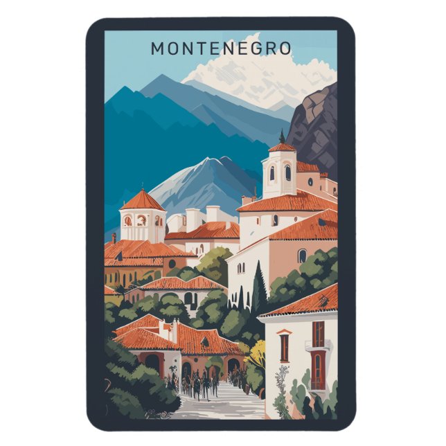 Ímã Texto Personalizado Montenegro (Vertical)