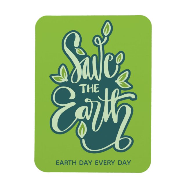 Ímã Texto Personalizado Salvar a Terra (Vertical)