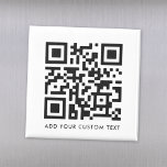 Imã Texto Personalizado Simples Limpo e Limpo do Códig<br><div class="desc">Um simples modelo de ímã de código QR branco personalizado num estilo minimalista moderno que pode ser facilmente atualizado com o seu código QR e texto personalizado,  por exemplo,  digitalize-me para...  #QRcode #magnet #business</div>