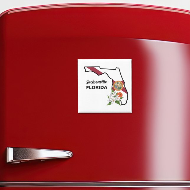 Imã Texto Personalizado Sinalizador Flor e Flor Laranj (Criador carregado)