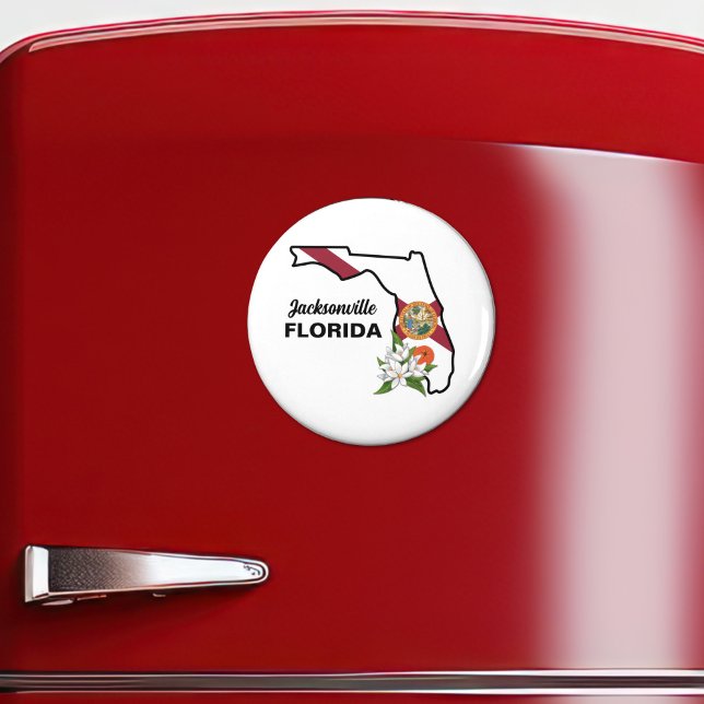 Imã Texto Personalizado Sinalizador Flor e Flor Laranj (Criador carregado)