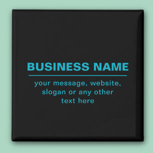Imã Texto Personalizável para Negócios Etc. Preto Edit