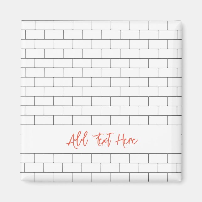 Imã Texto próprio clássico moderno do Azulejo de metrô (Frente)