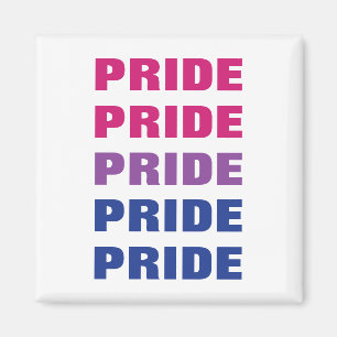 Imã Texto Repetido Personalizável do Orgulho Bissexual