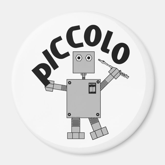Imã Texto Robô Piccolo (Frente)