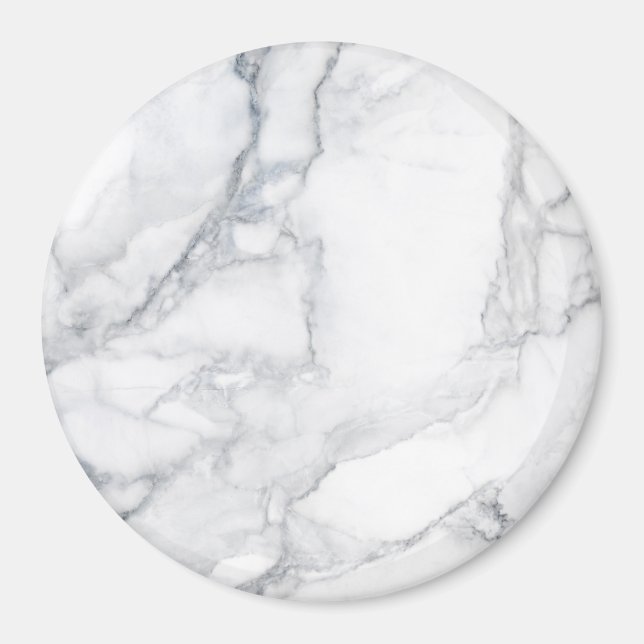 Imã Textura branca de mármore (Frente)