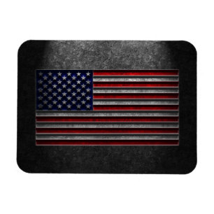 Ímã Textura da Pedra da Bandeira Americana