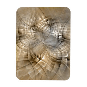 Ímã Textura de Arte Fractal Moderno Abstrato Tons Terr