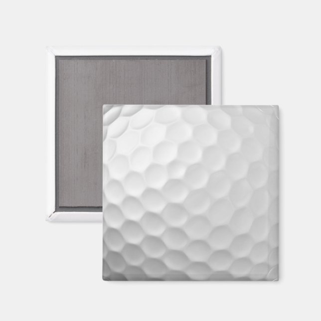 Imã Textura de Bola de Golfe Branca Com Alvéolos (Front/Back)