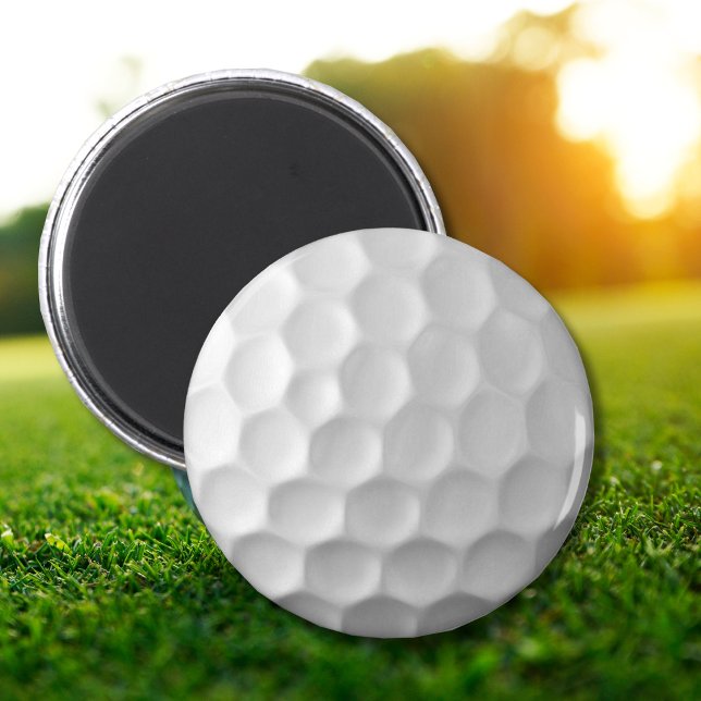 Imã Textura de Bola de Golfe Branca Com Alvéolos (Criador carregado)