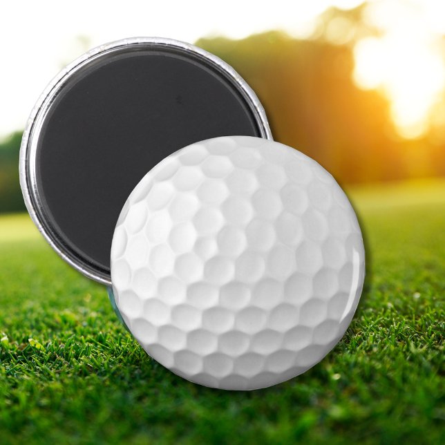 Imã Textura de Bola de Golfe Branca Com Alvéolos (Criador carregado)