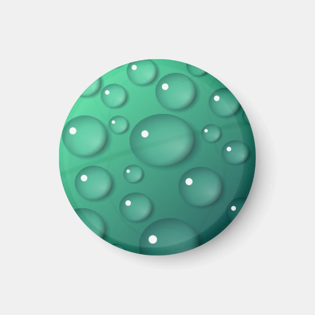 Imã Textura de derramamento de chuva em teal (Frente)