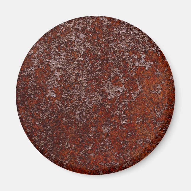 Imã Textura de metal enferrujado de cobre laranja quei (Frente)