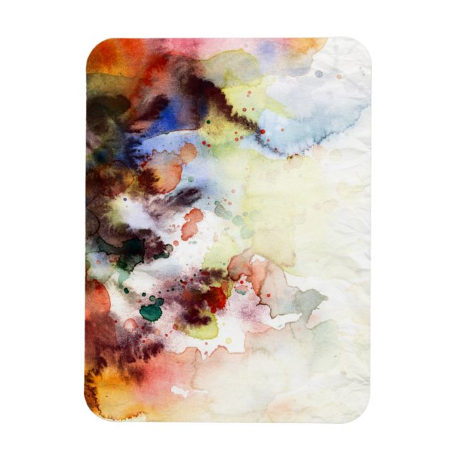 Ímã textura do abstrato com dobra de aquarela com pint (Vertical)