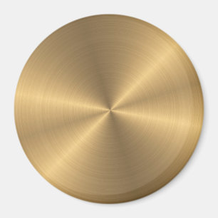 Imã Textura radial metálica Dourado personalizada
