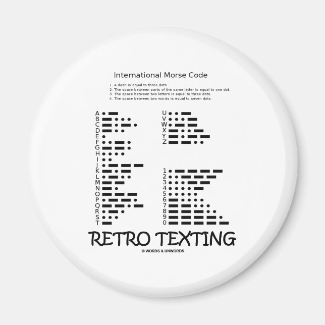 Imã Textura Retroativa (Código Internacional Morse) (Frente)