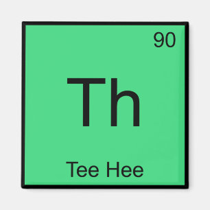 Imã Th - O Hee Chemistry - Símbolo de Elemento Funny 