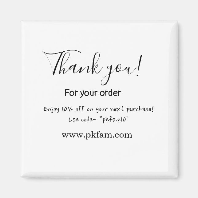 Imã Thank you for purchase pink family business detail (Frente)