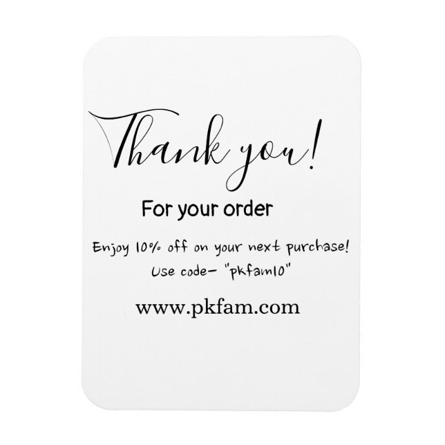 Ímã Thank you for purchase pink family business detail (Vertical)